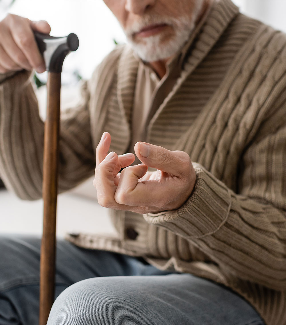 Older man with Parkinson's Disease