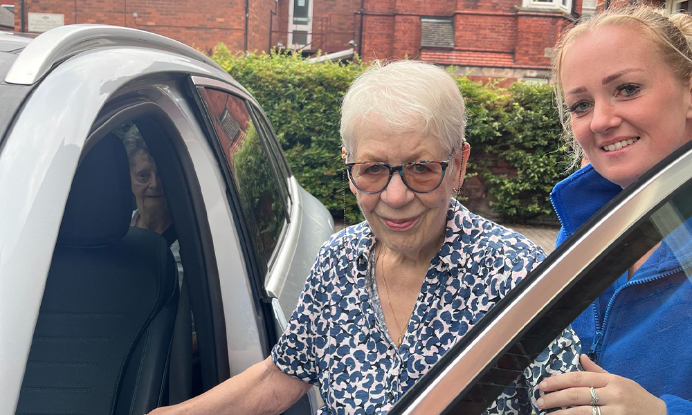 Client going out in the car with carer