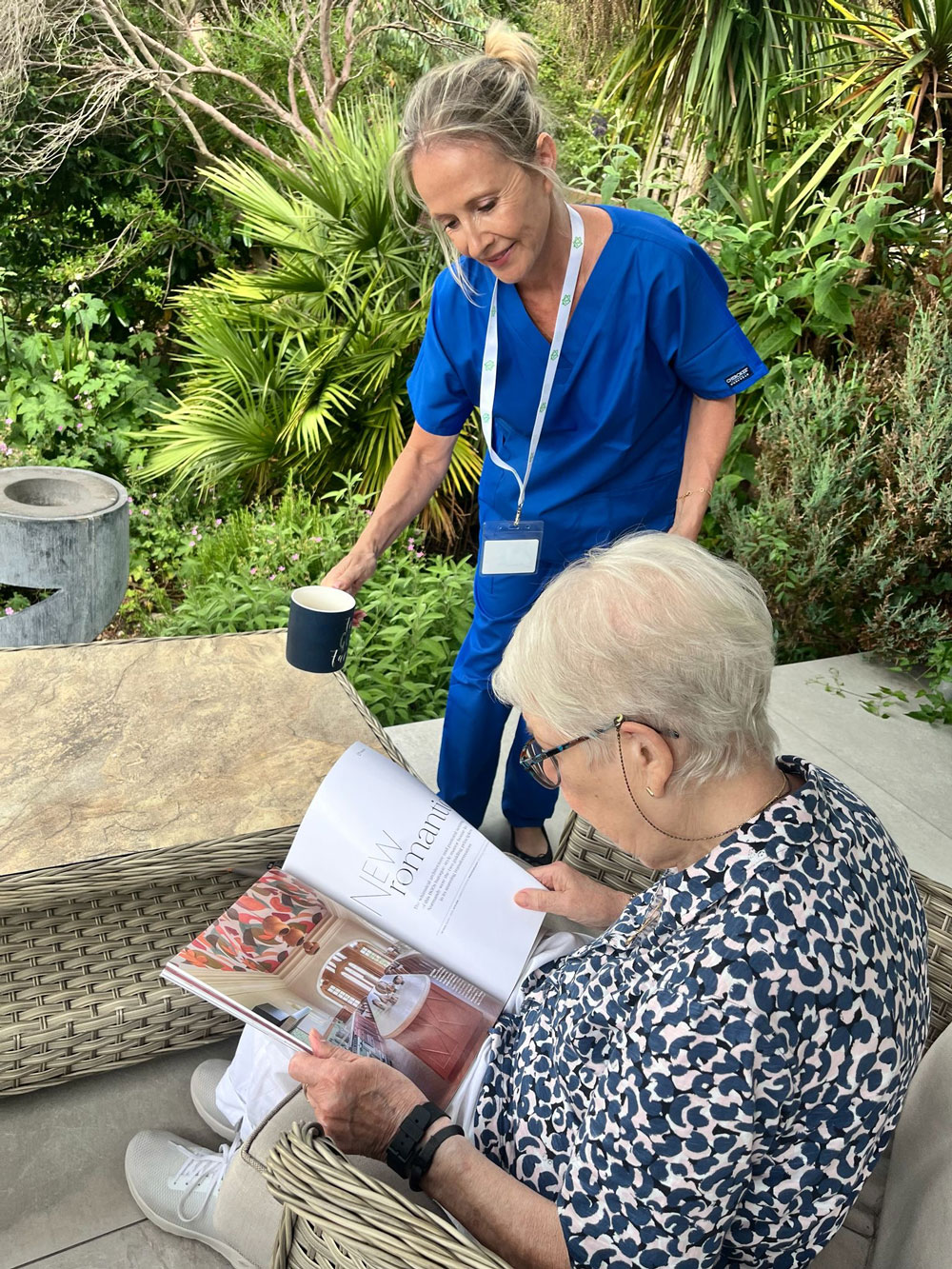 CM Bespoke Care with client for respite care at home